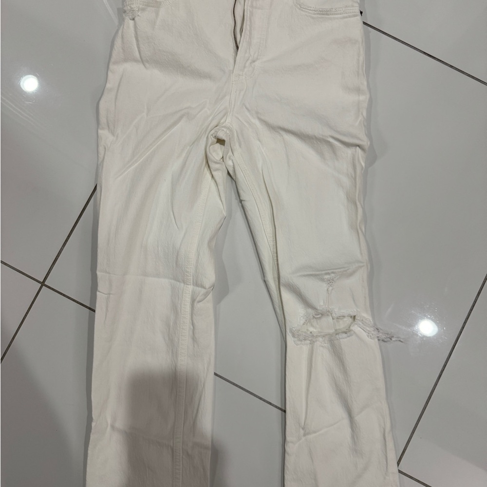 Abercrombie & Fitch Cream High-Rise Jeans